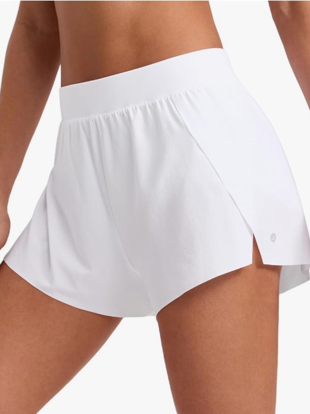 CRZ YOGA V Split Running Shorts for Women 2.5" - High Waisted Workout